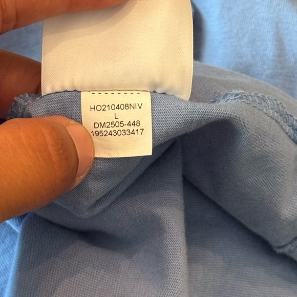 Nike University of North Carolina Men's Blue Graphic Log Long Sleeve - Picture 6 of 7